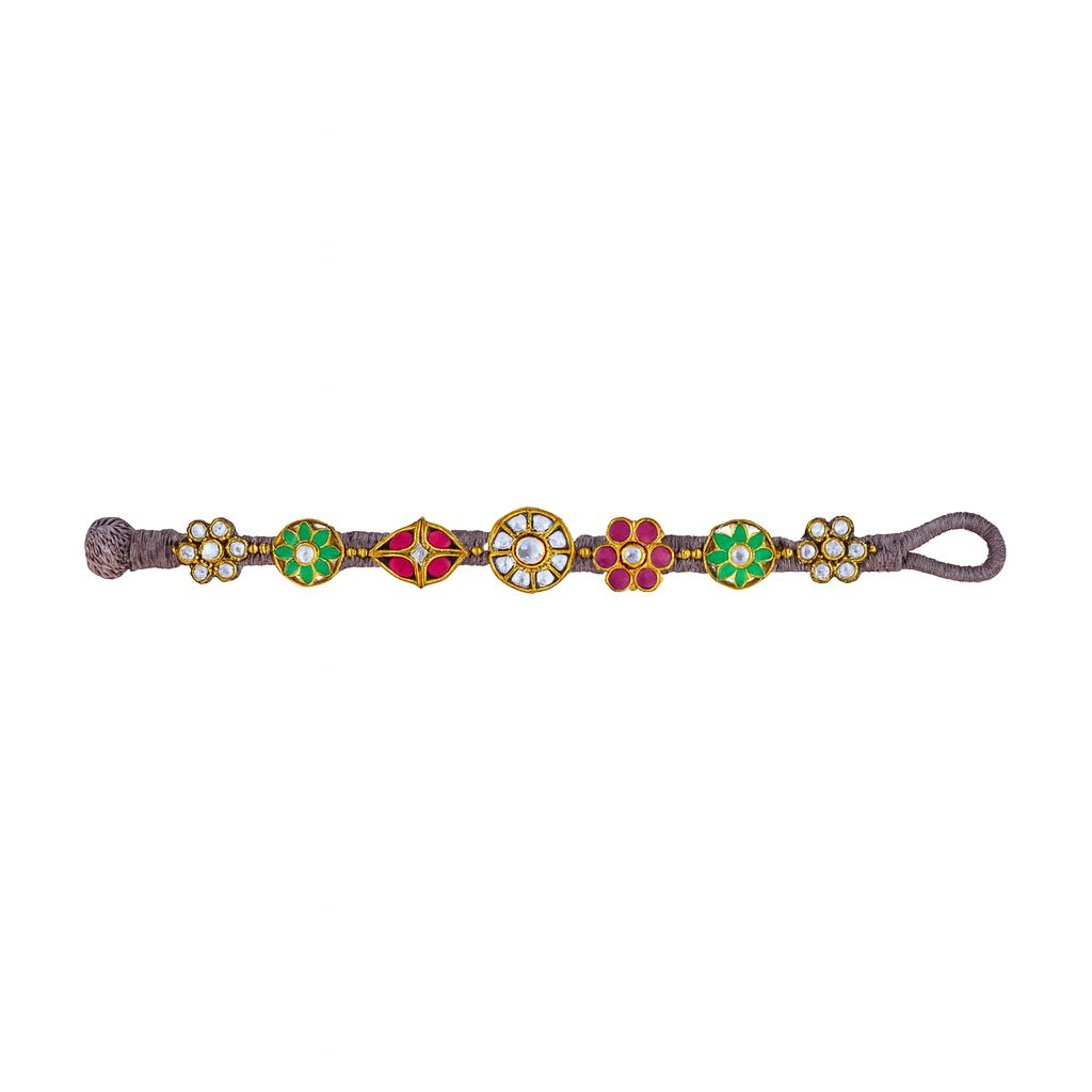 Floral Kundan Enamel Bracelet 2