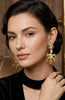 Bridalaya Sculpted Gold Crystal Earrings