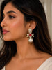 Bridalaya Ruby Crystal Teardrop Earrings