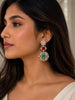 Bridalaya Emerald Ruby Crystal Drop Earrings