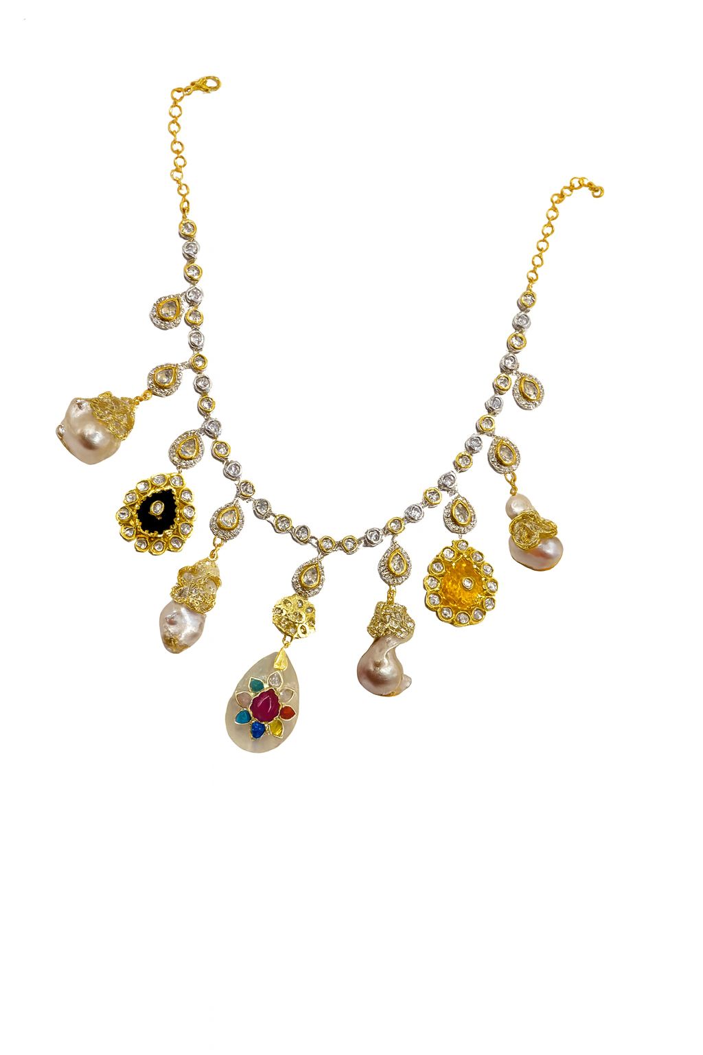 Royal Polki & Pearl Heritage Necklace