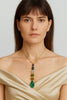 Multi Gemstone Gold Electroplated Necklace
