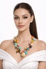 Multicolour Beaded Statement Necklace