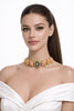 Multistone Choker Cord Necklace