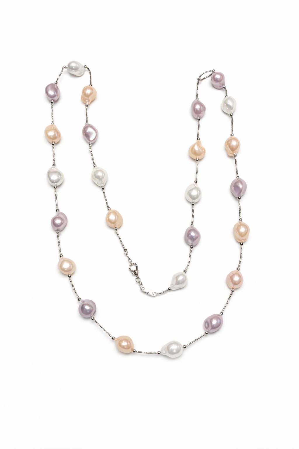 Pastel Pearl Long Necklace