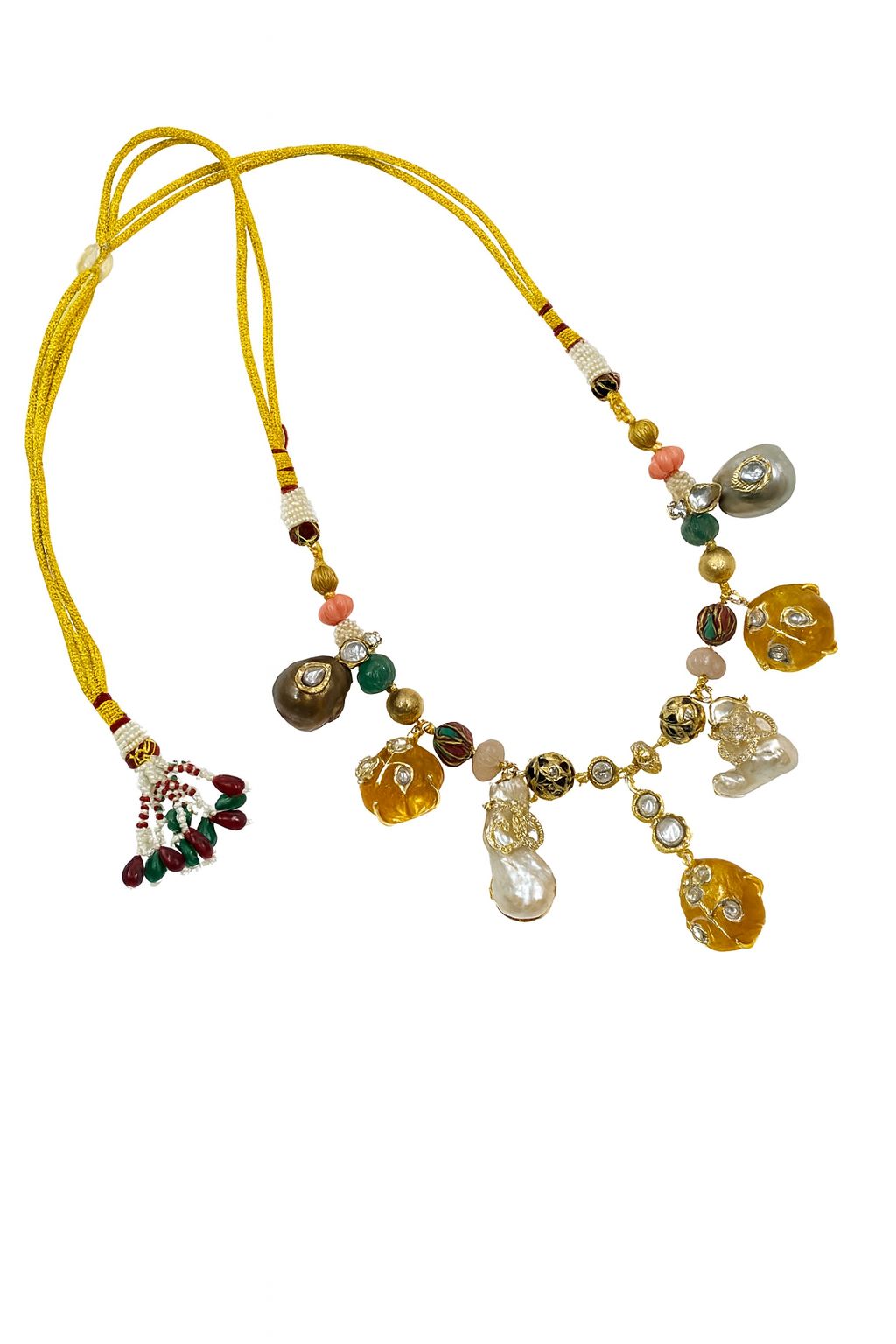 Golden Glow Pearl Bridal Necklace
