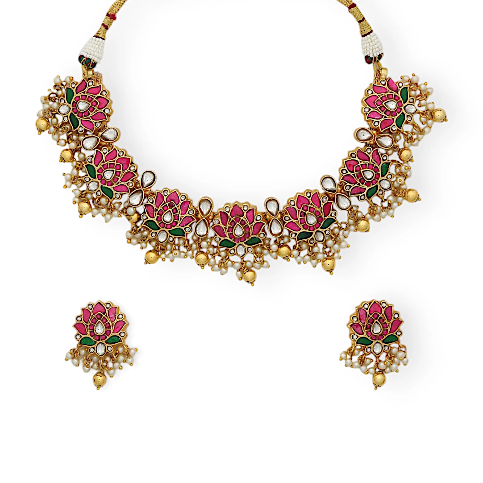Padmavati Lotus Blossom Necklace Set