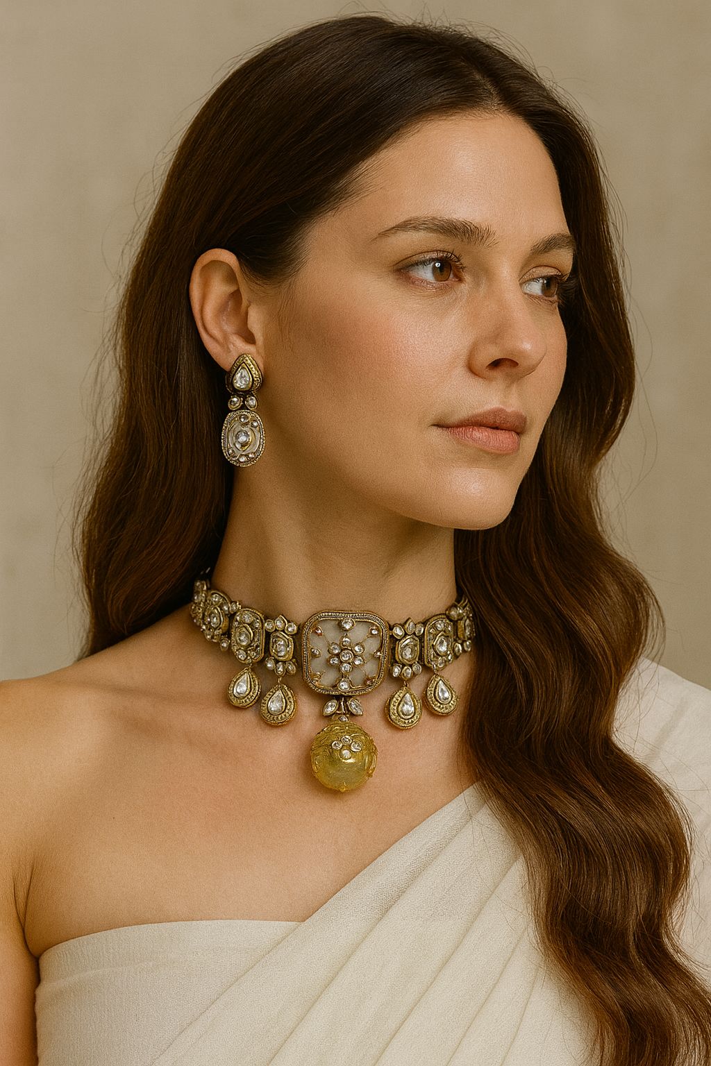 Royal Kundan Choker Necklace Set