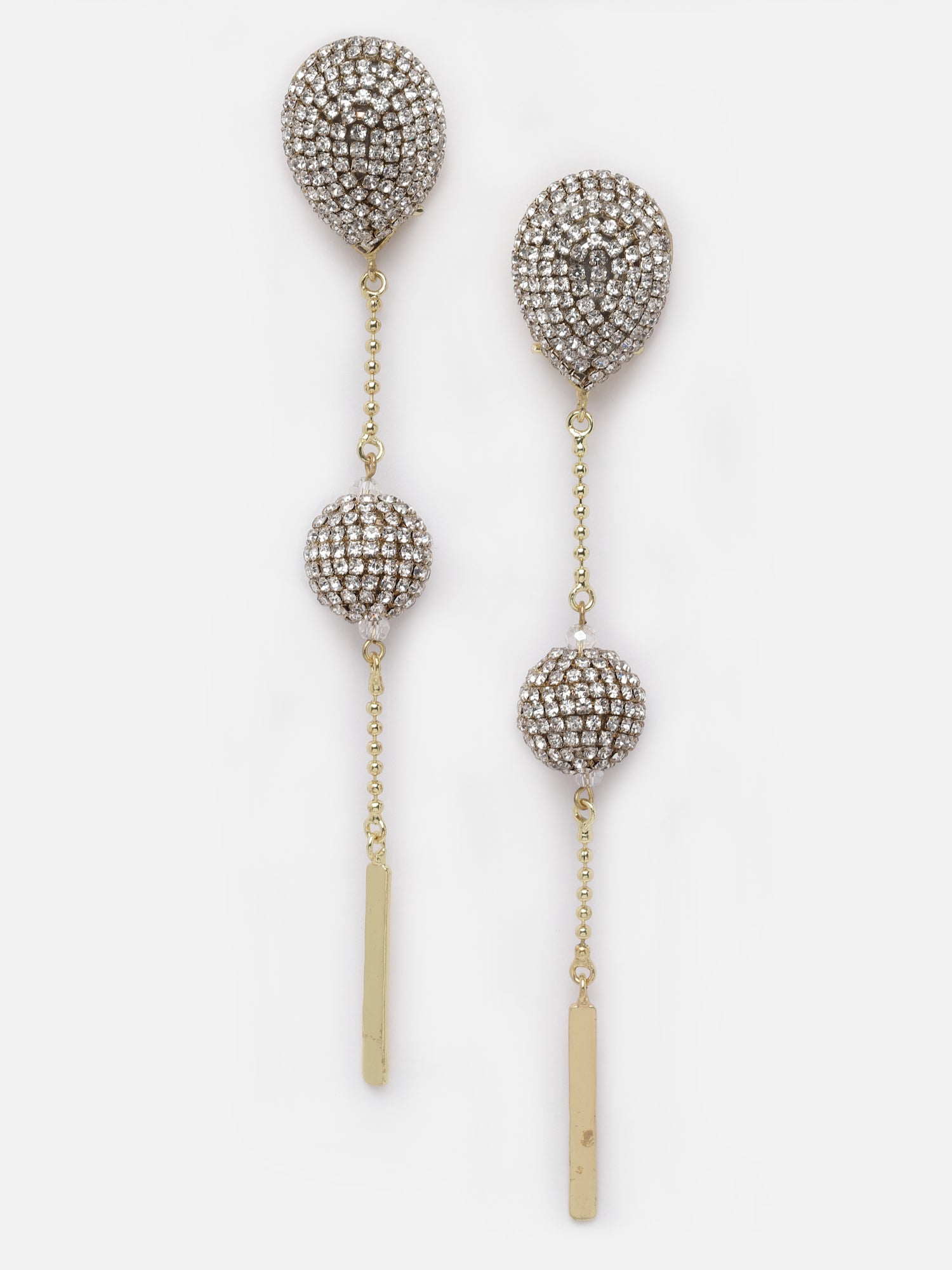 Silver Long Drop Earrings 1