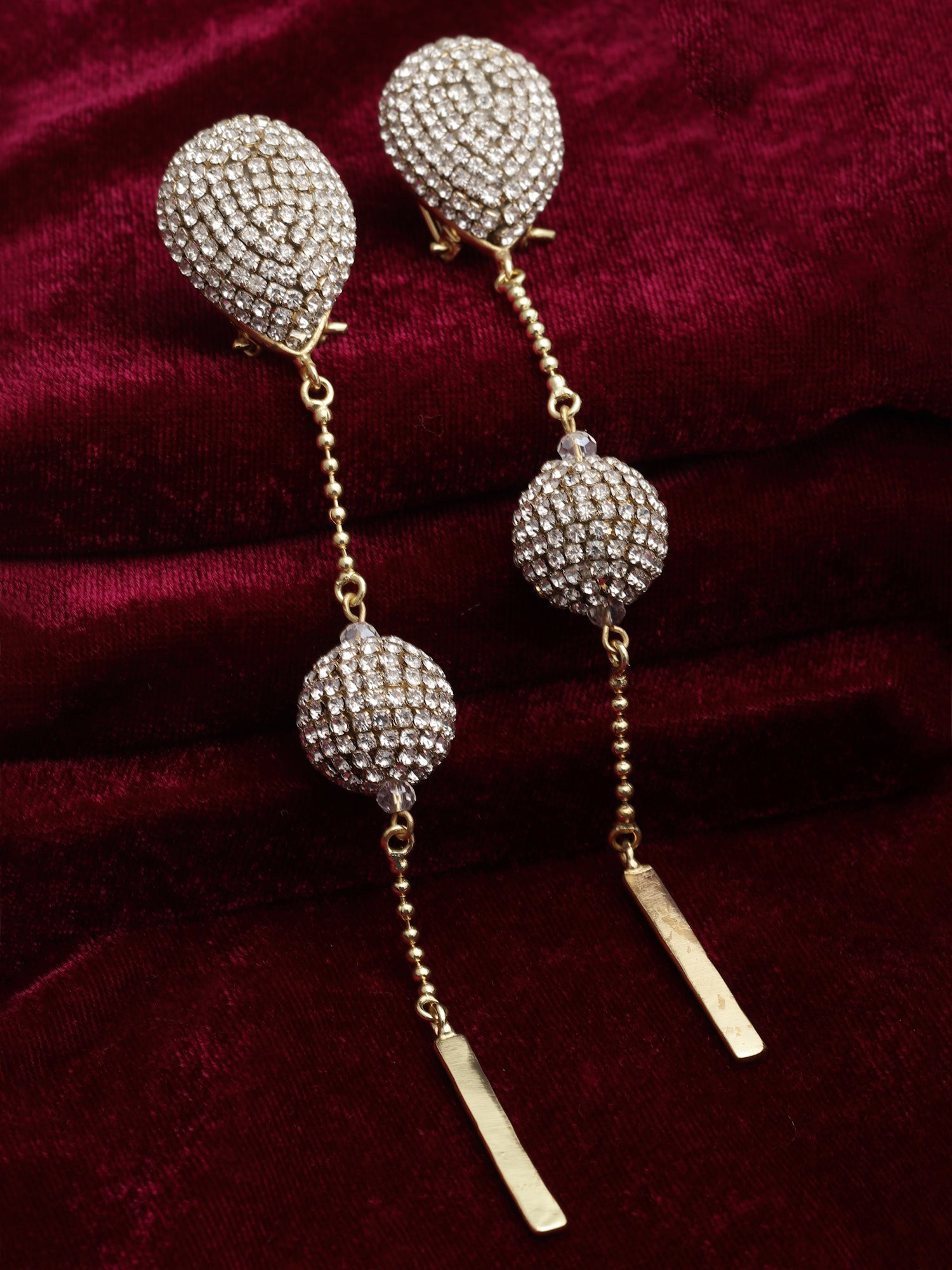 Silver Long Drop Earrings 1