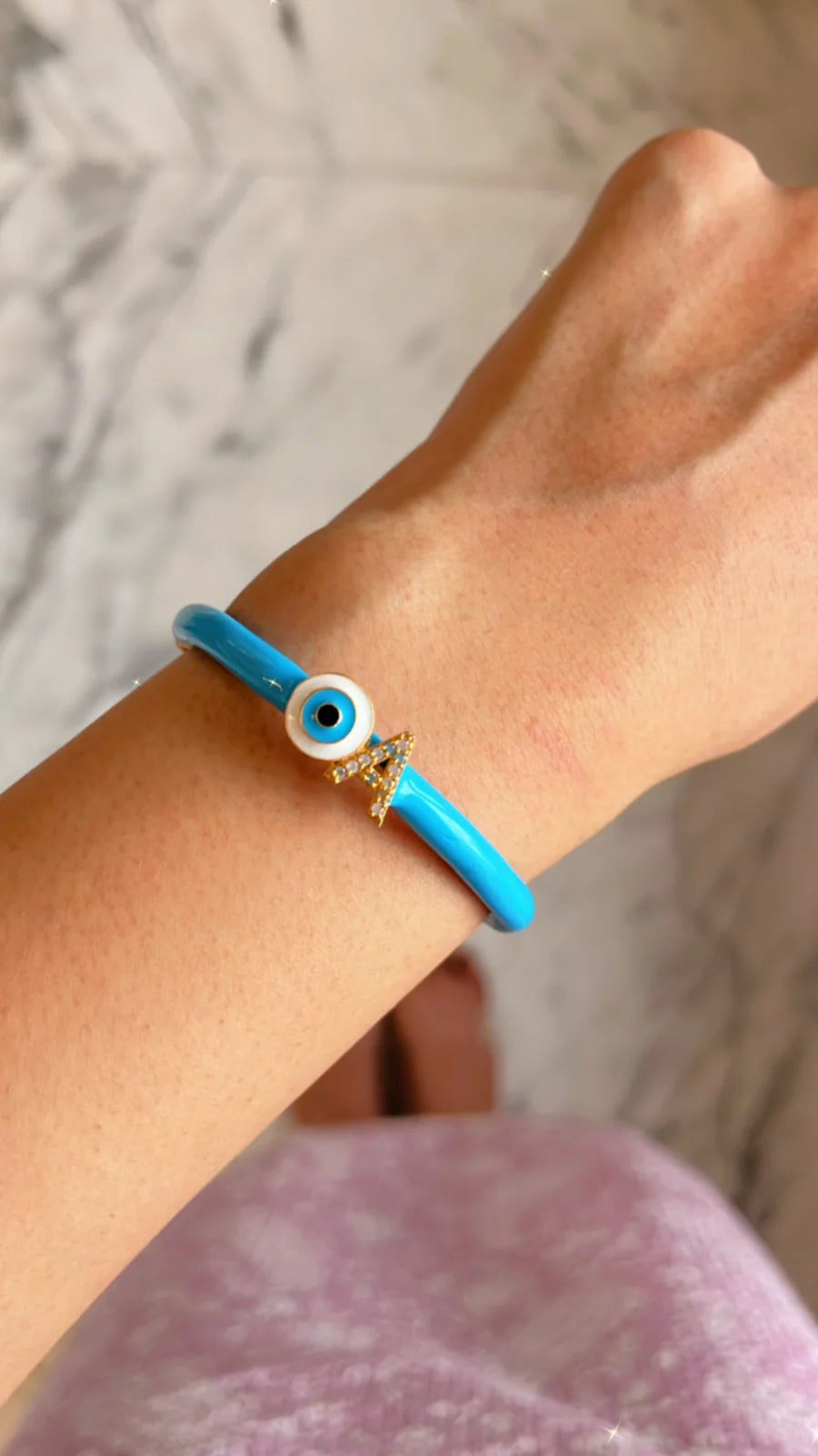 Personalized Evil Eye Sky Candy Bracelet
