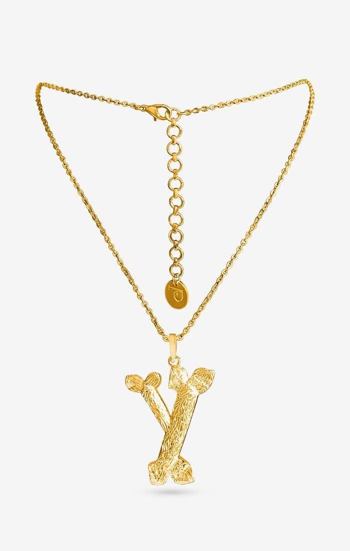 Iniziale Gold Charm Necklace