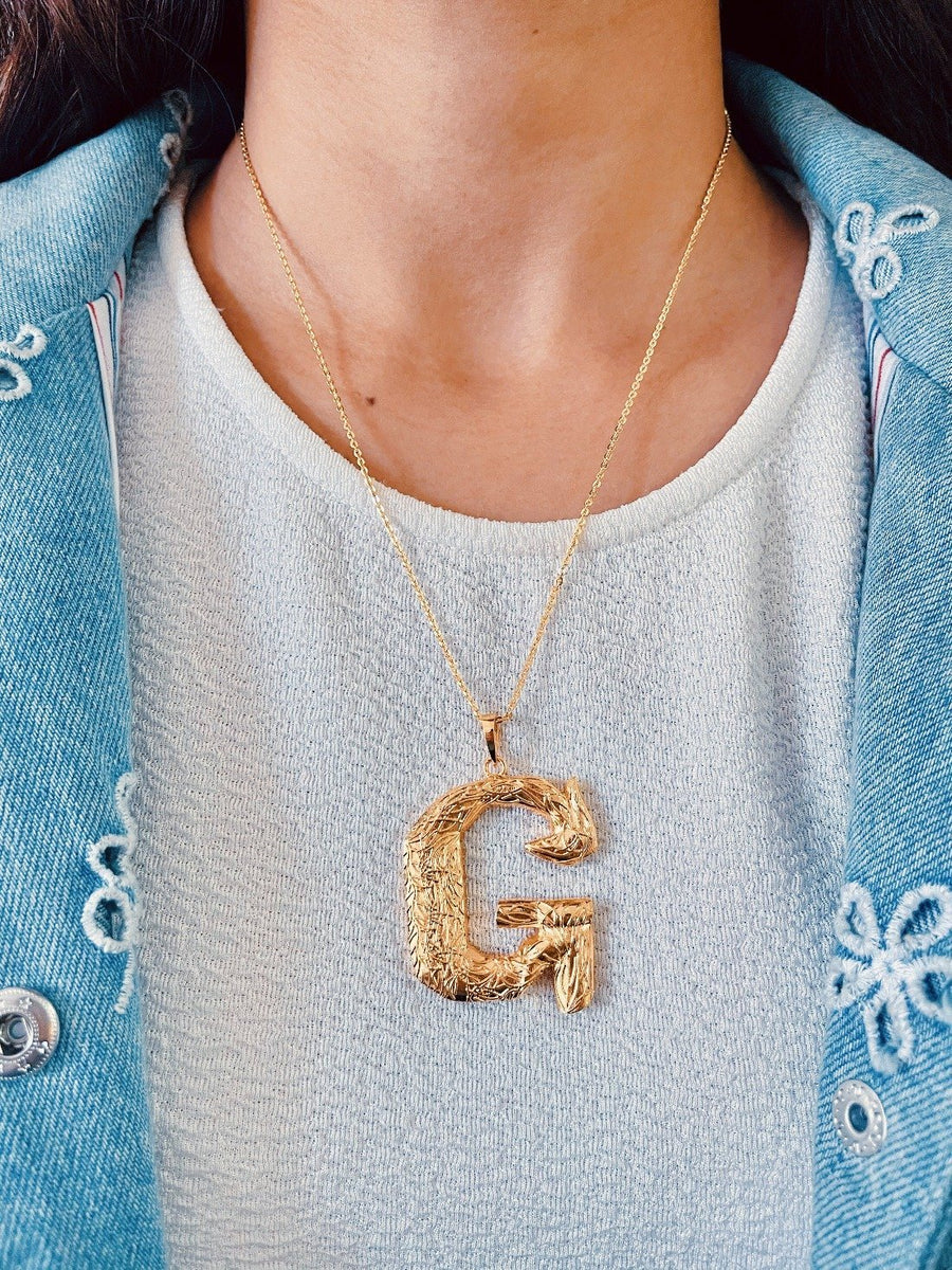 Iniziale Gold Charm Necklace