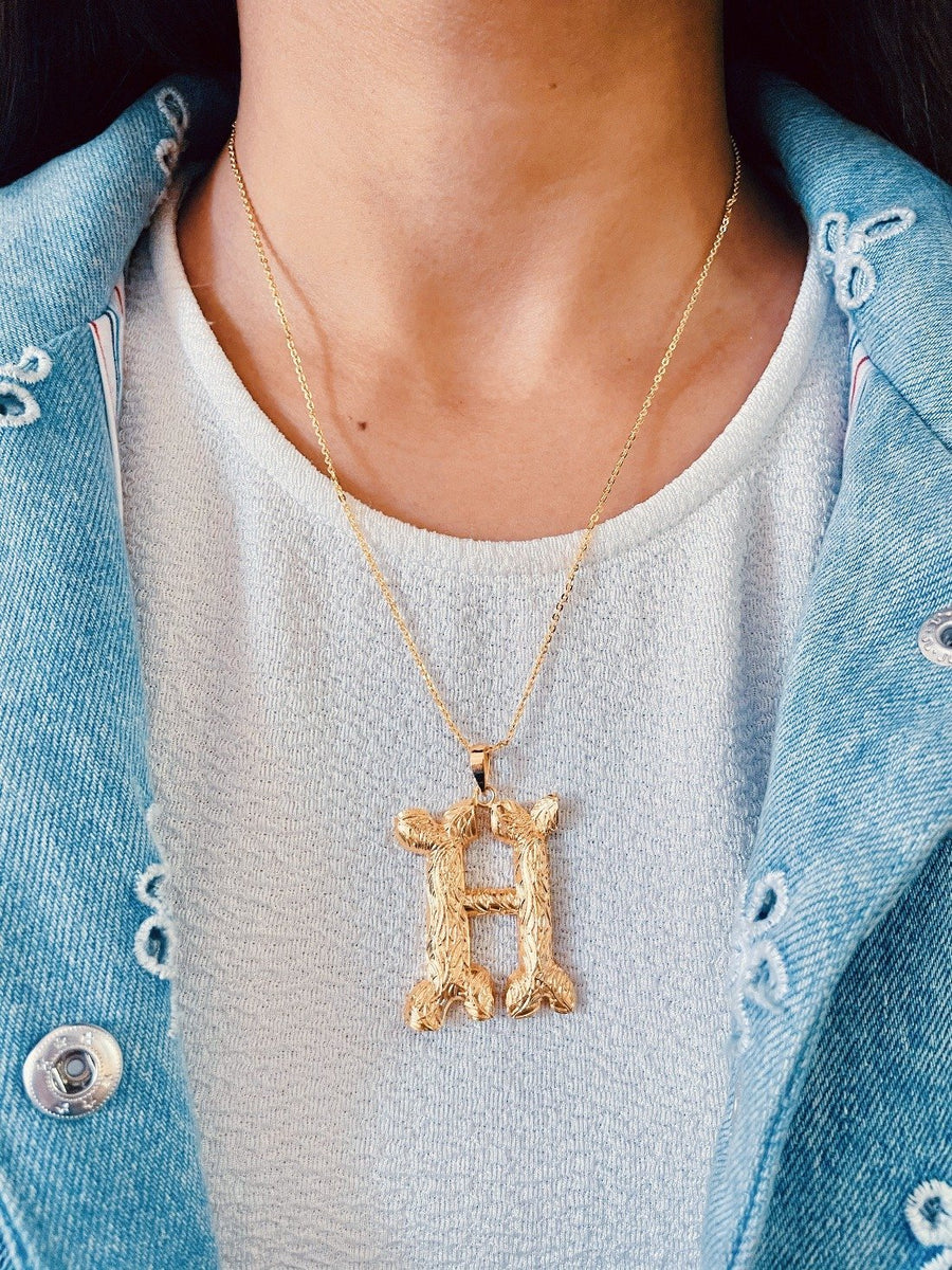 Iniziale Gold Charm Necklace