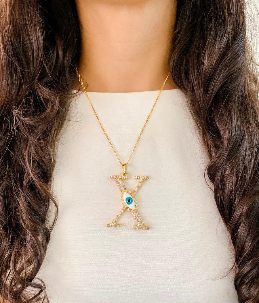 Evil Eye Iniziale Necklace