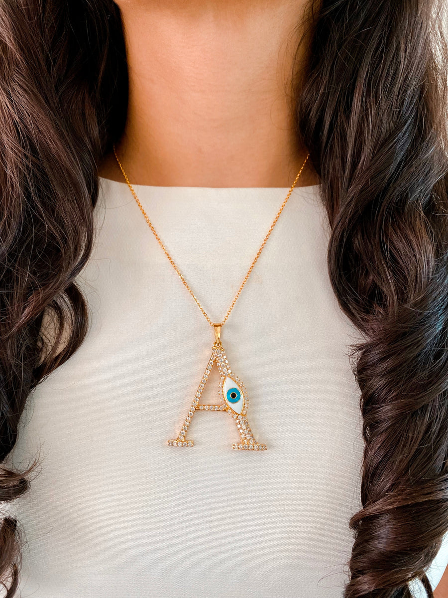 Evil Eye Iniziale Necklace