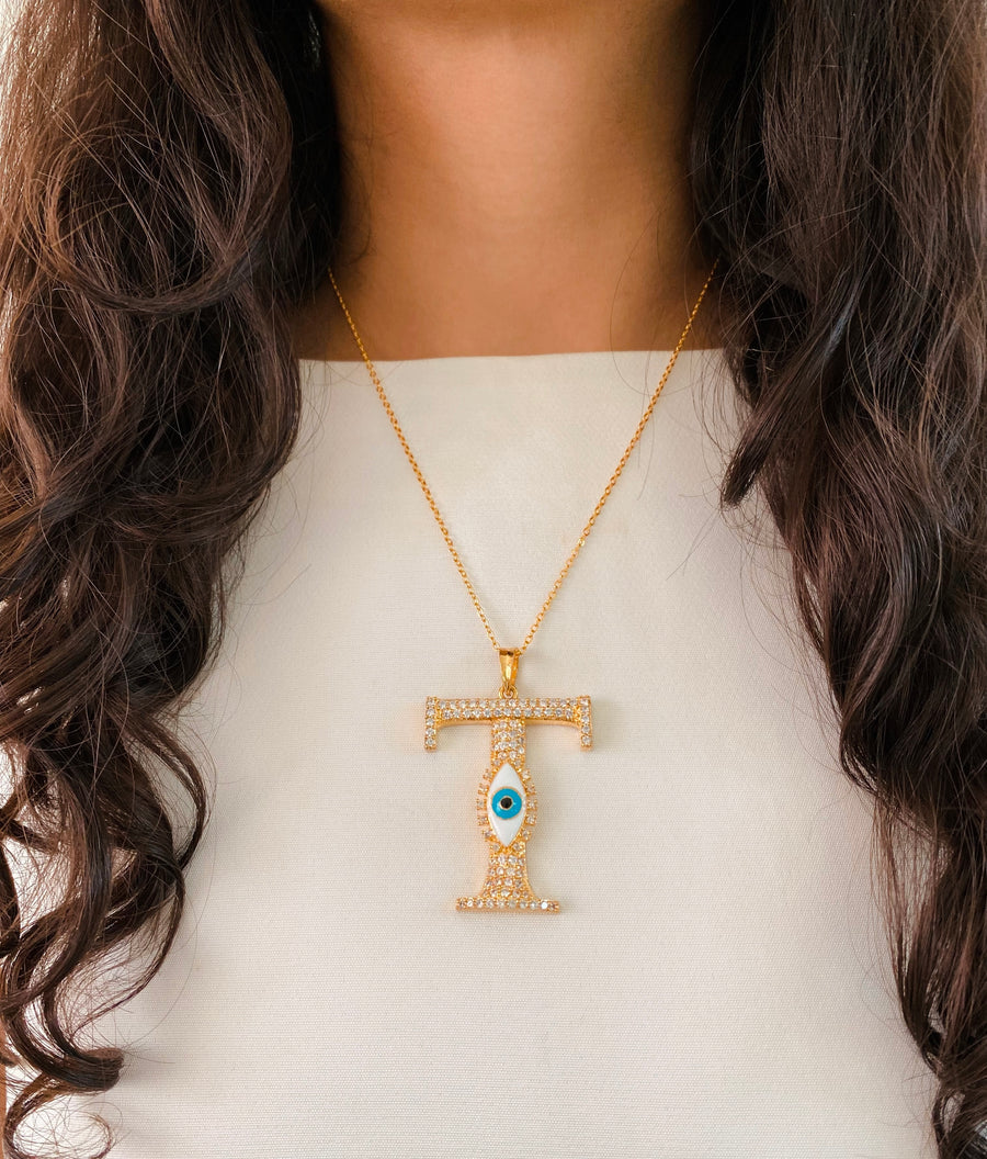 Evil Eye Iniziale Necklace