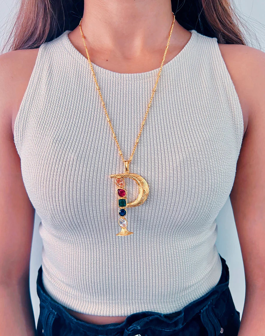 Grande Iniziale Charm Necklace