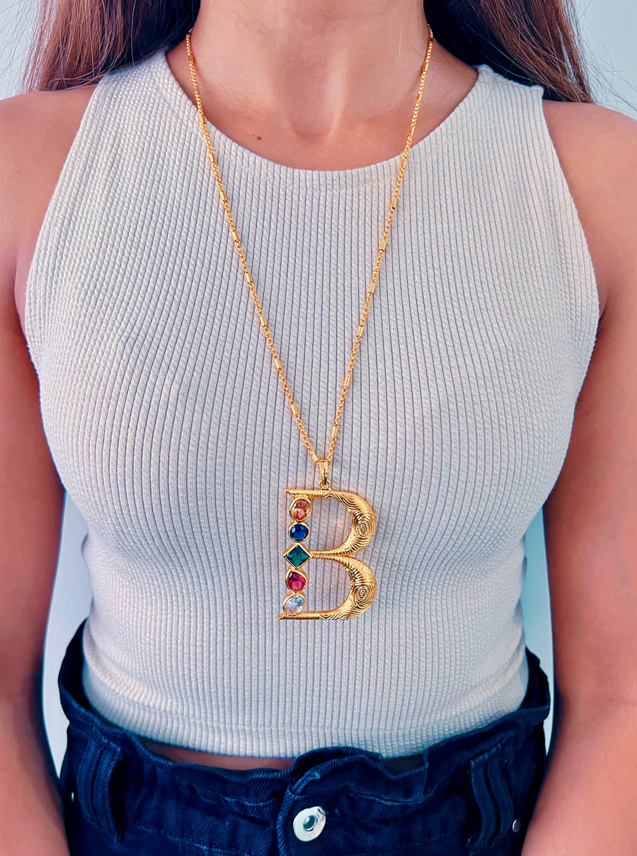 Grande Iniziale Charm Necklace