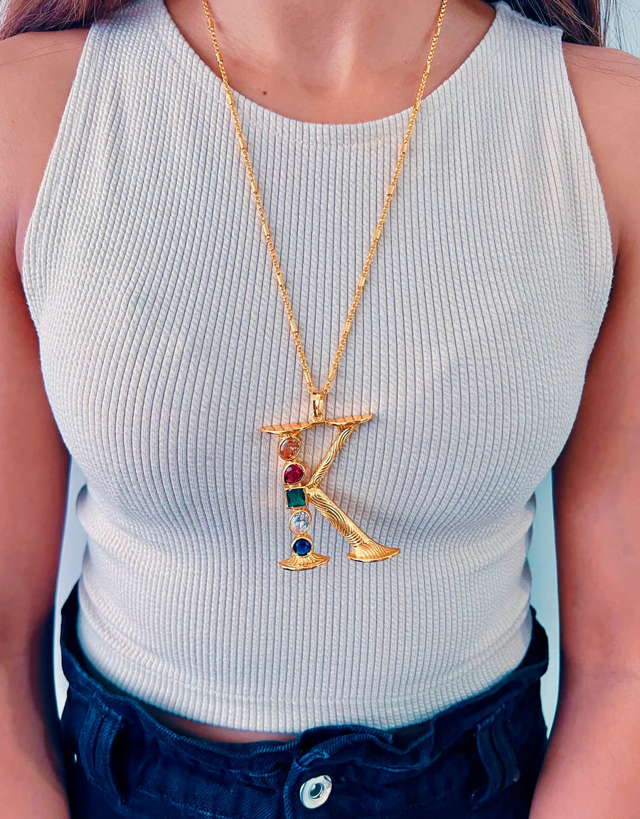 Grande Iniziale Charm Necklace