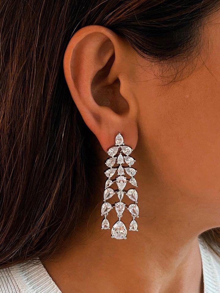 3 Layer Dimonte Tear Drop Necklace Set