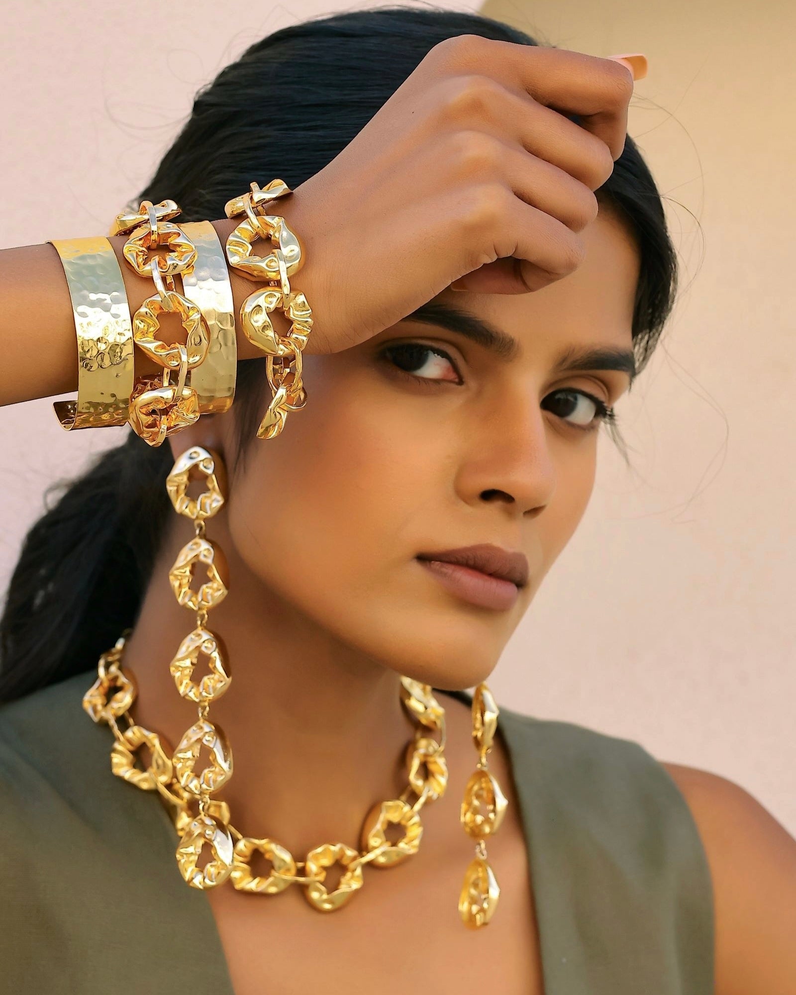 Pebble Molten Statement Danglers