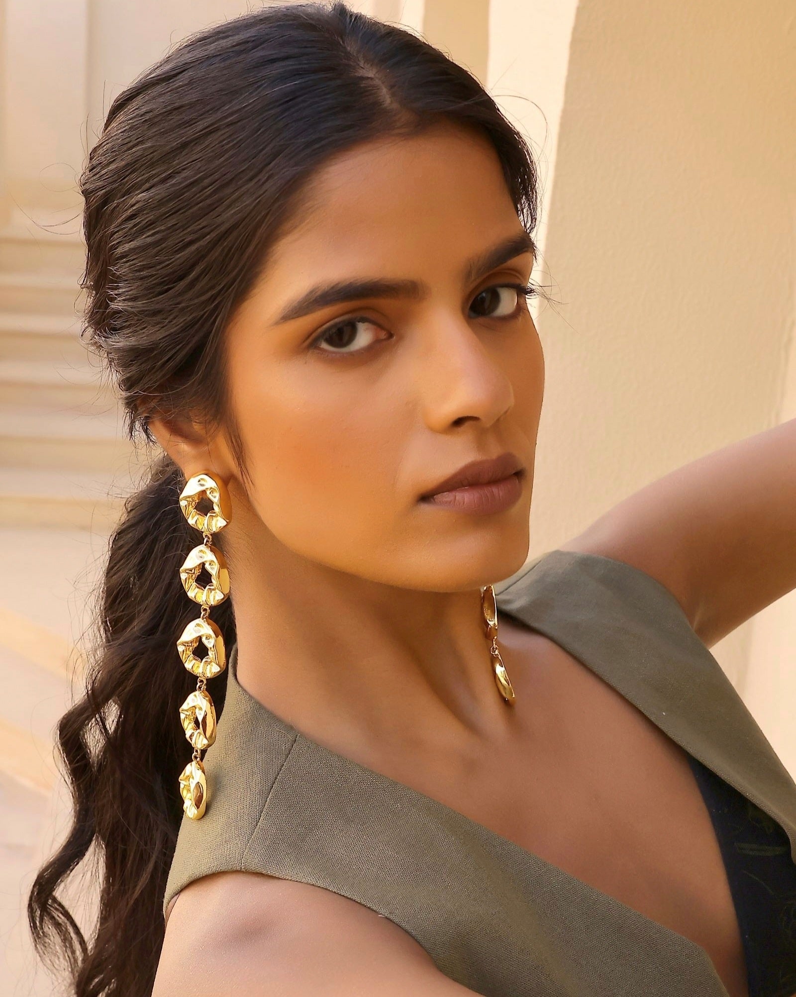 Pebble Molten Statement Danglers