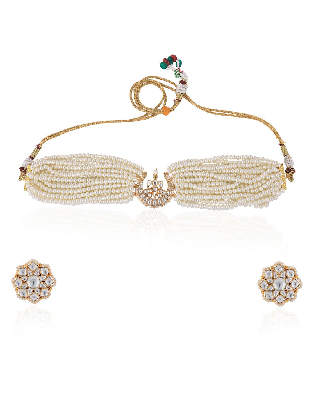 Chand design gold plated choker set