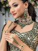 Pink meenakari necklace with green hangings