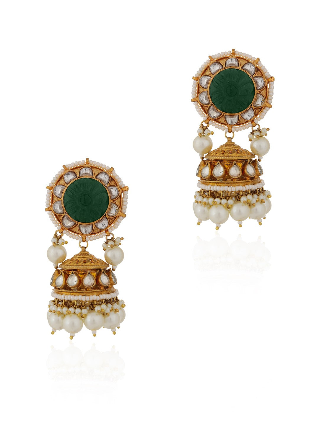 Indian handcrafted green necklace set