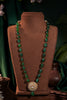 Emerald beaded Long maala pendant