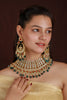Royal Radiant bridal pink green necklace set
