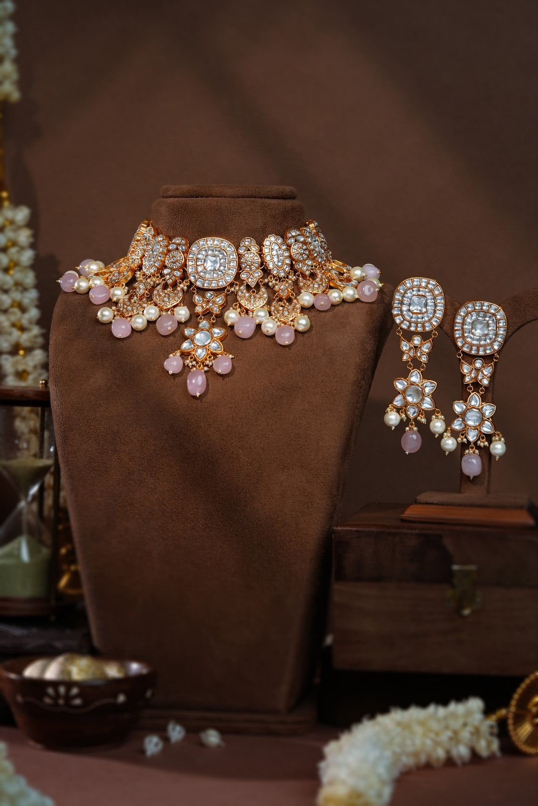 Gold plated silver based Bridal necklace set