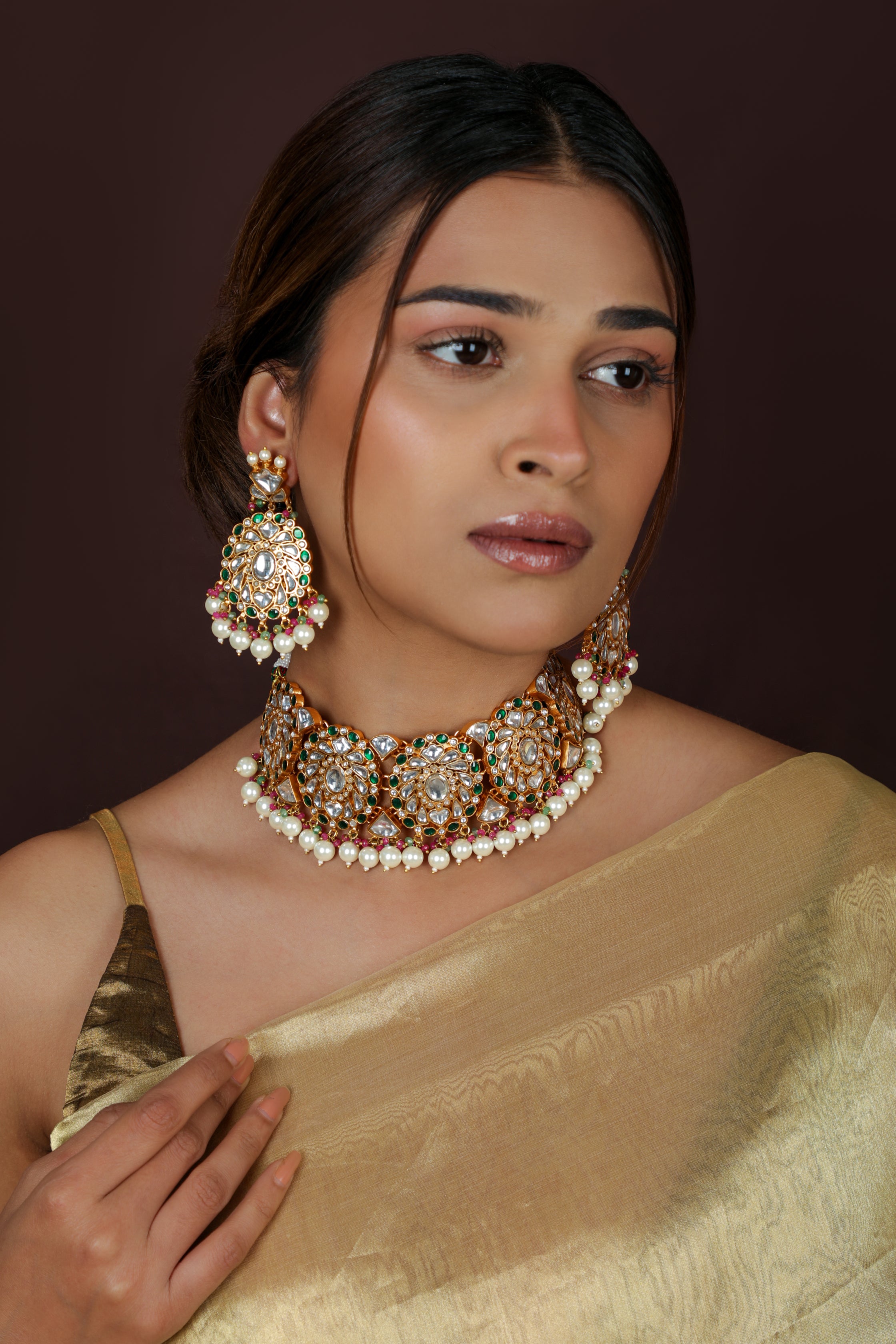 Riana JewelleryRoyal Indian Jadau Bridal Choker set