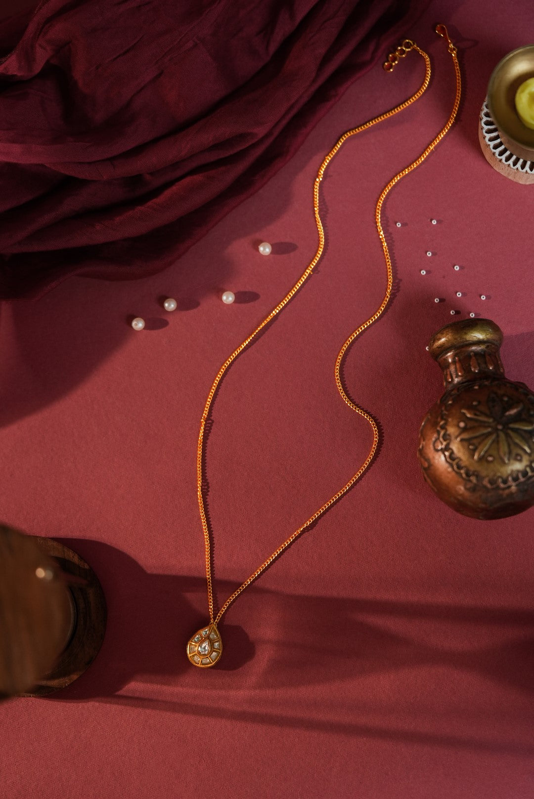 Gold-plated pendant necklace