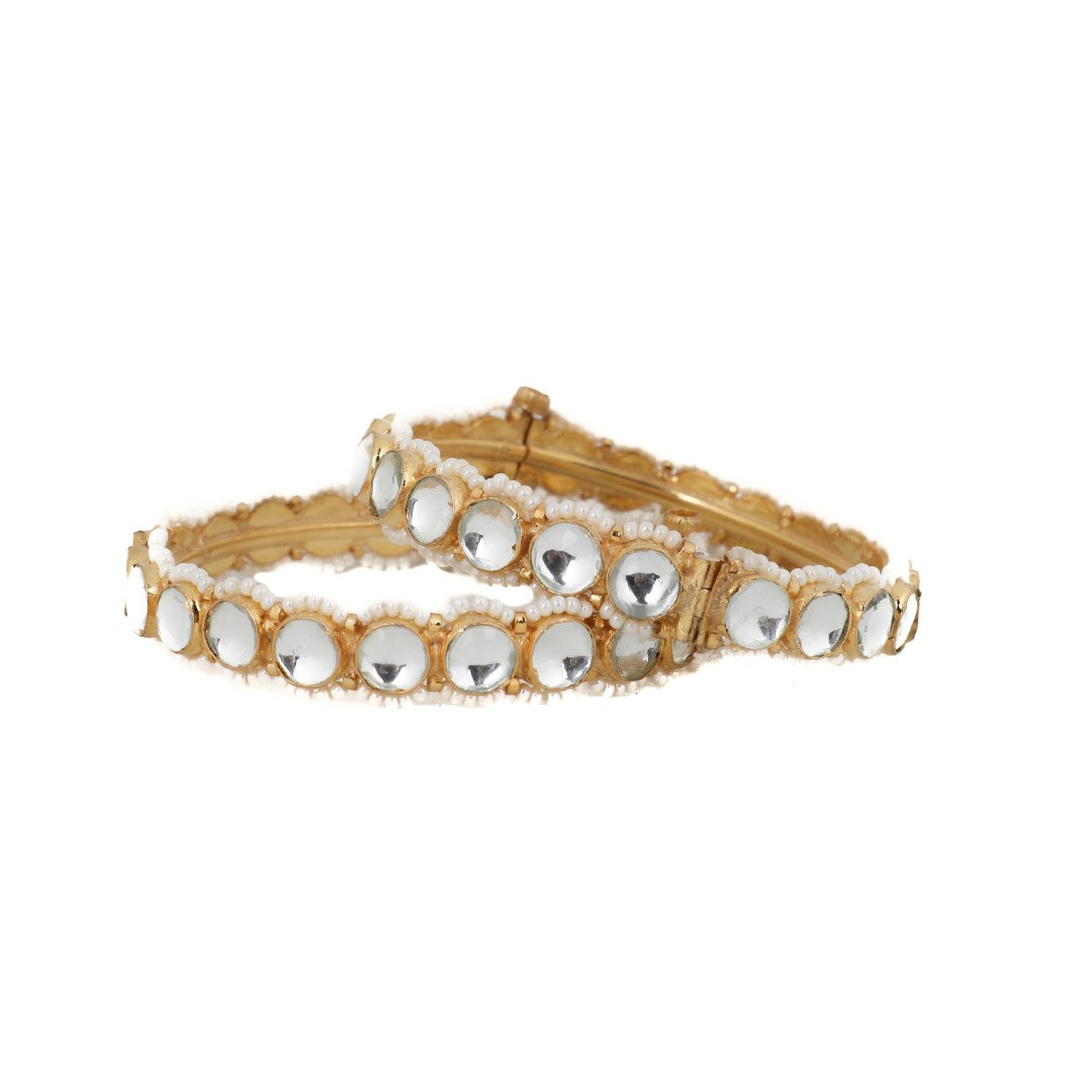 Round Shade Moti Design Bangles(Pair)