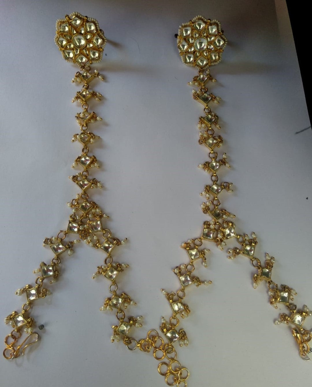 Floral Design Gold Plated Hathphool