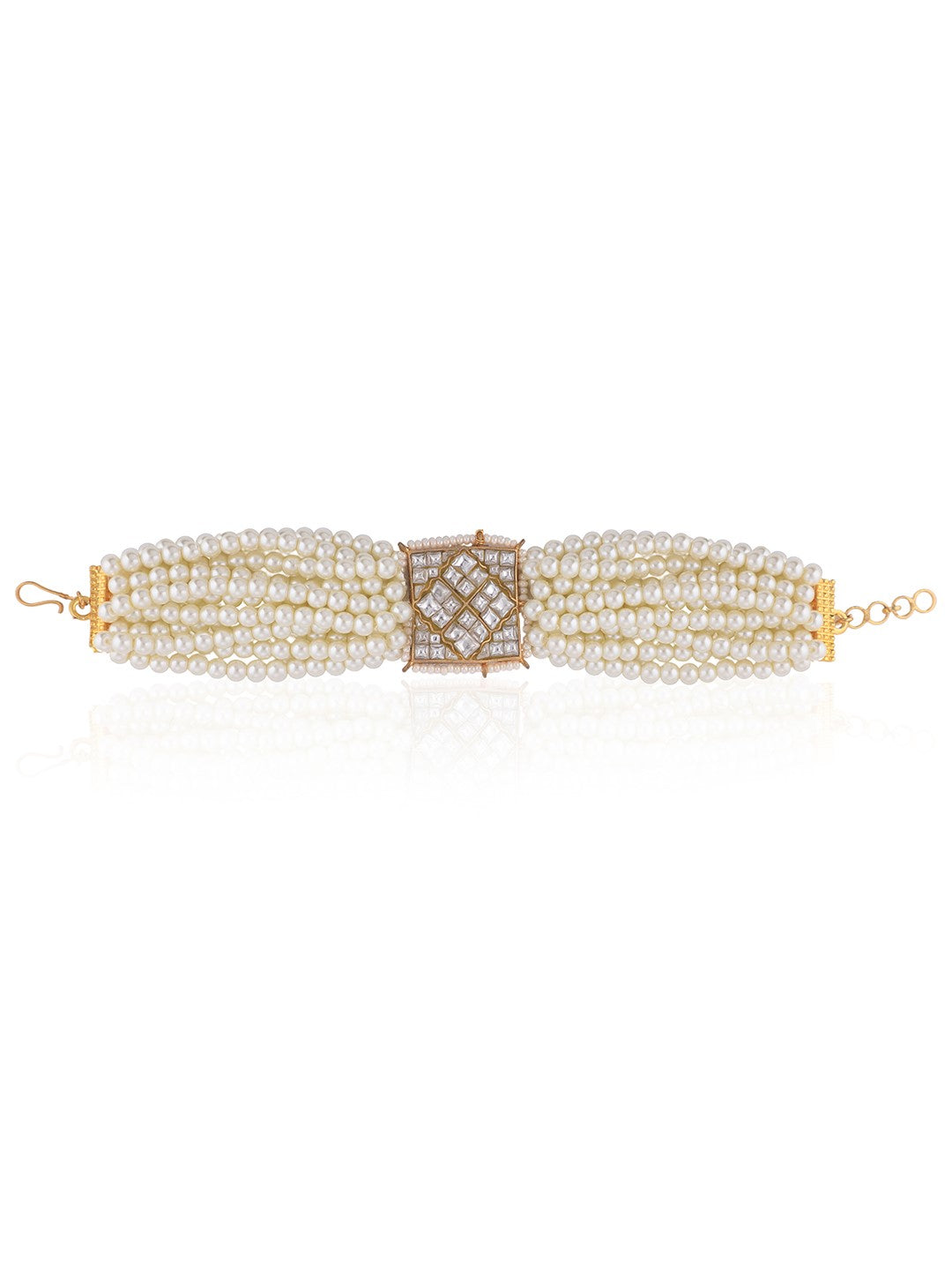 Gold plated square design bracelet