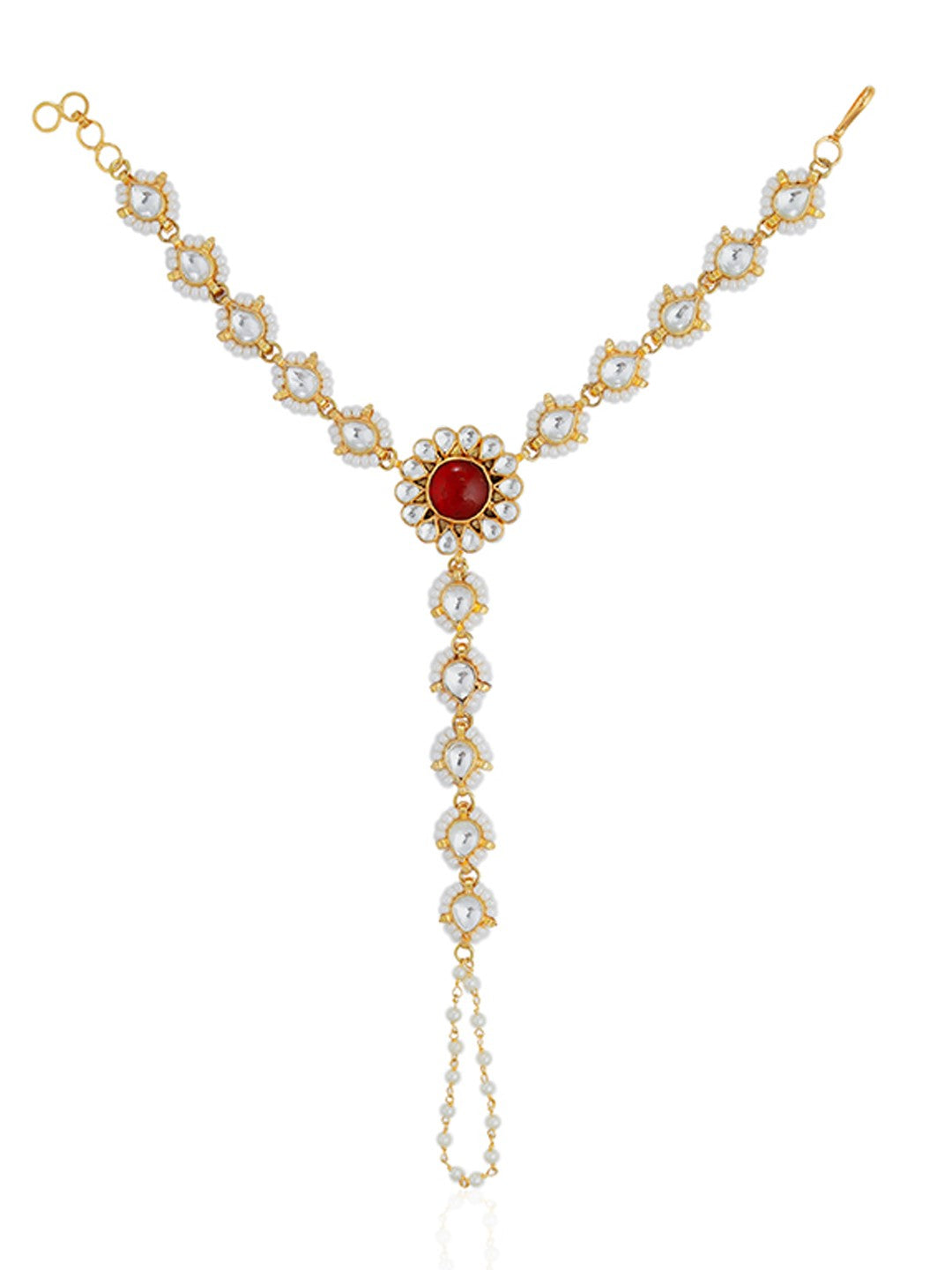 Gemstone hathful with floral delicate design for women (pair)