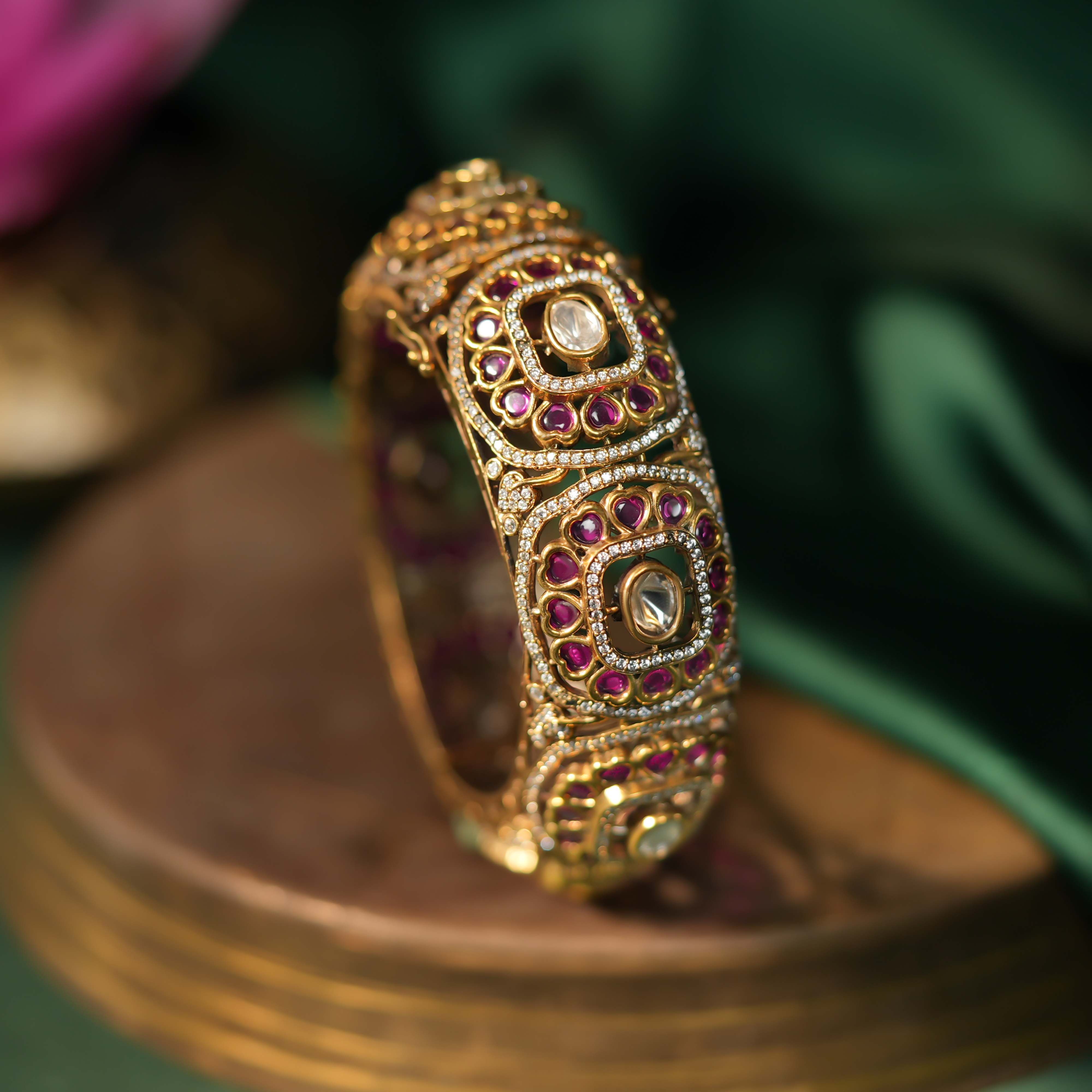 Ruby Polki Bangle