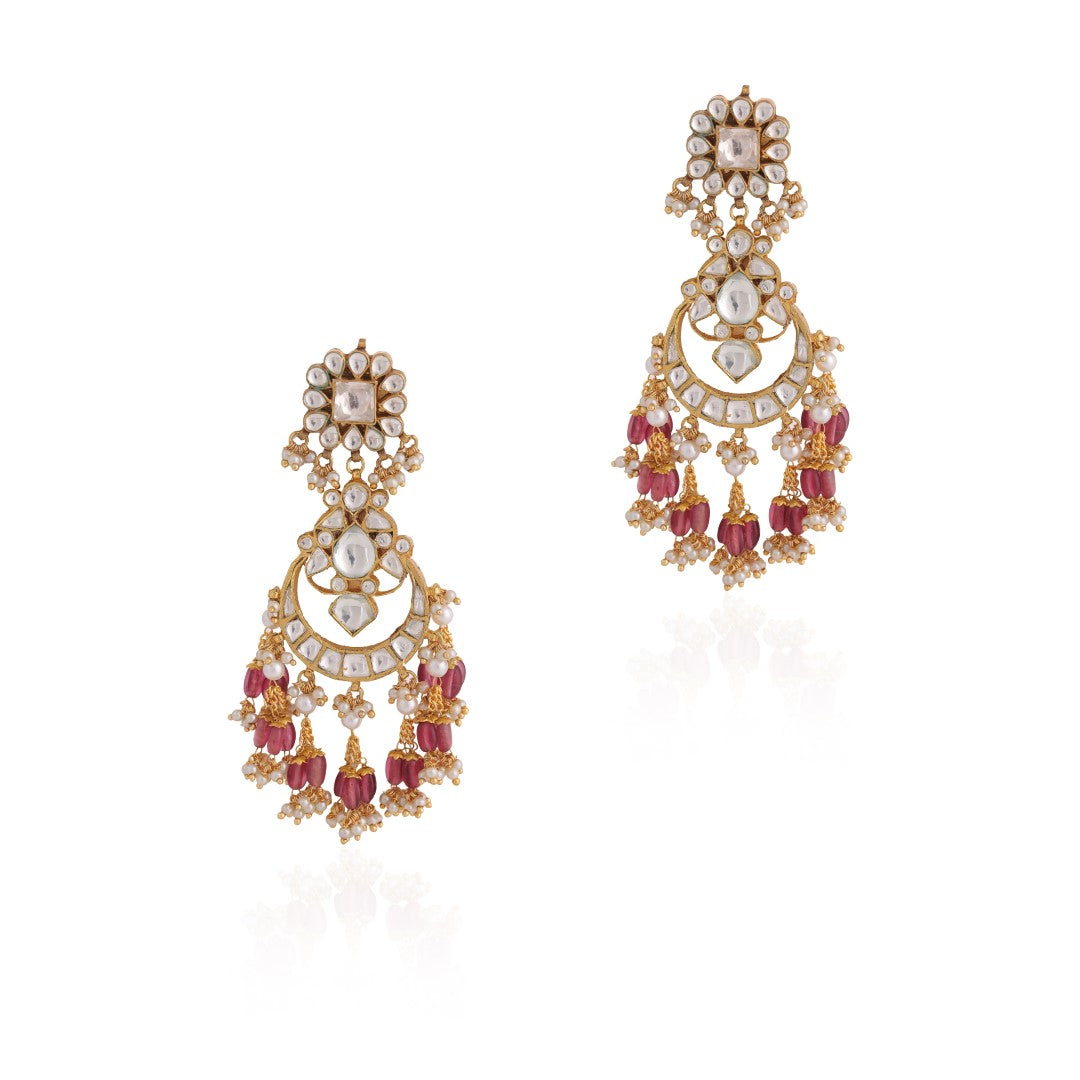 Light pink beaded earrings