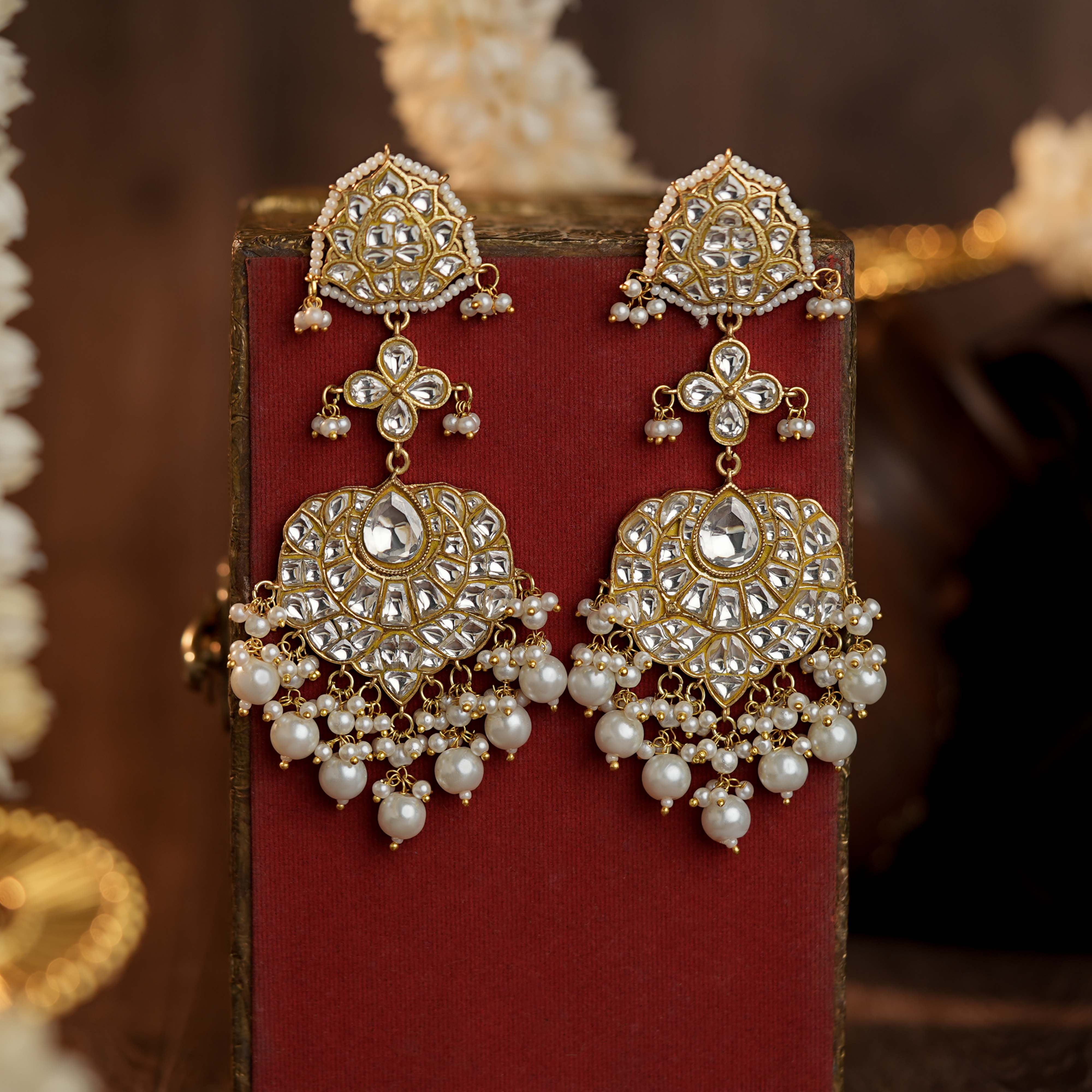 Deewani Kundan long Earrings