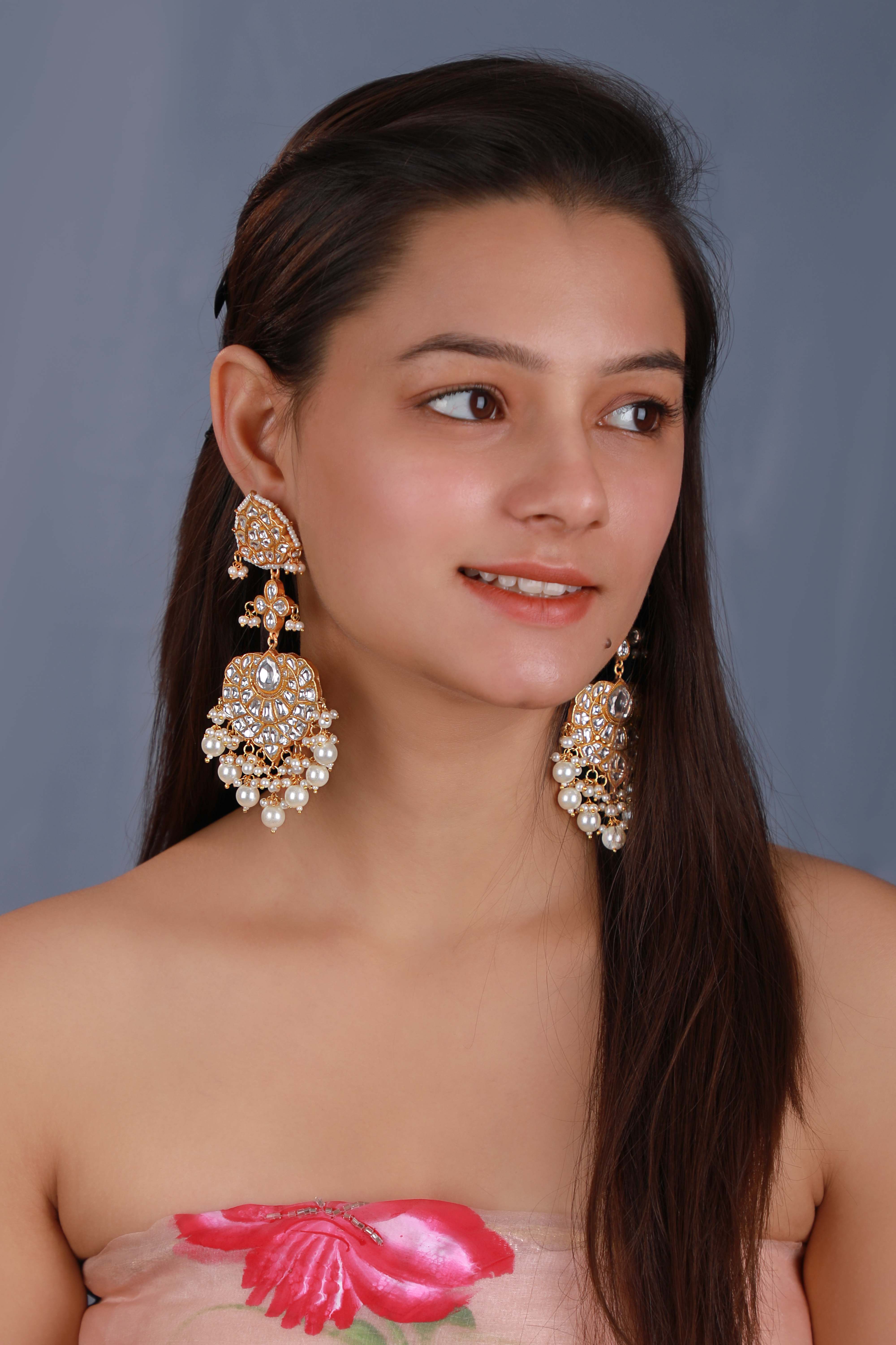 Deewani Kundan long Earrings