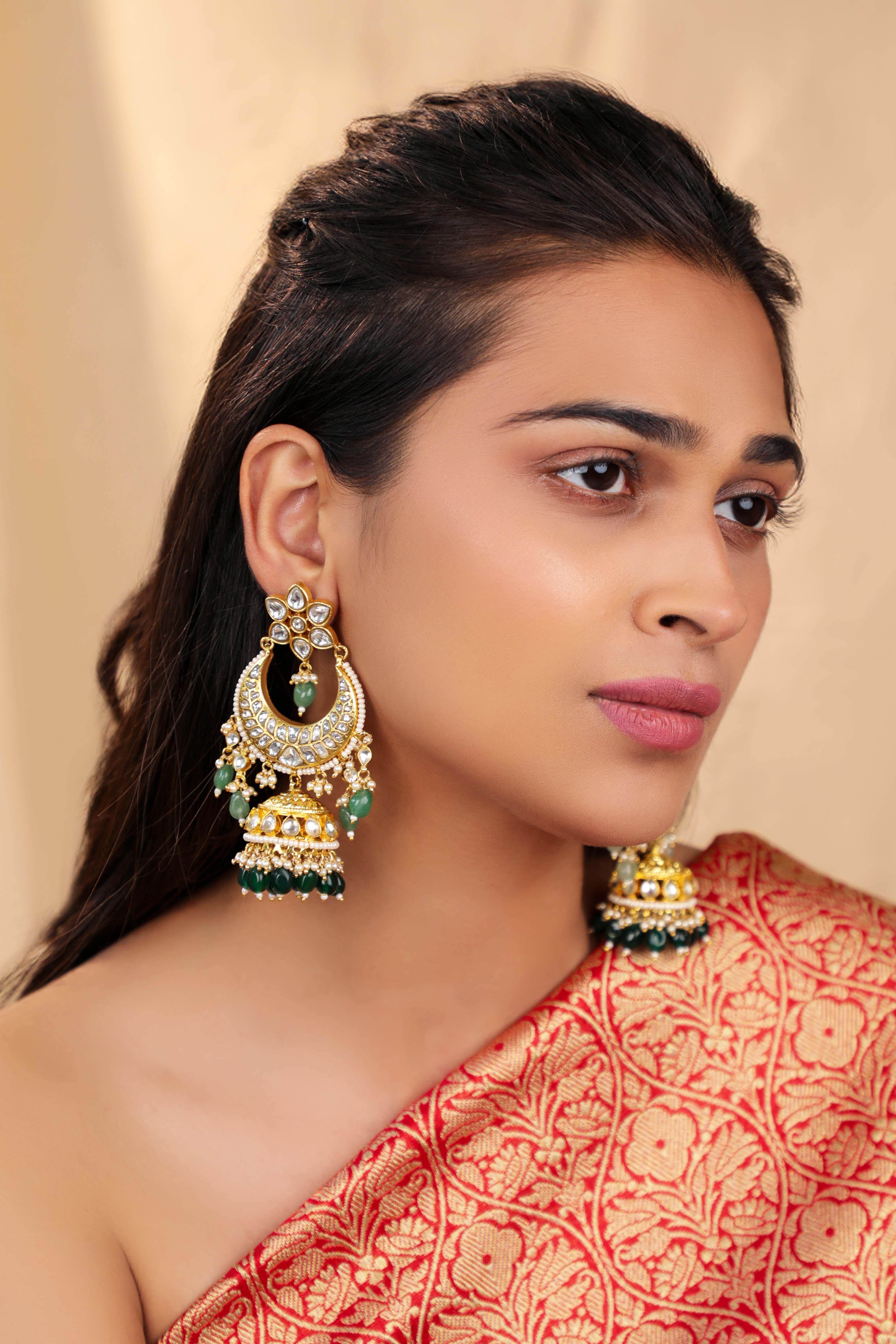 Mughal Majesty Chandbali jhumki