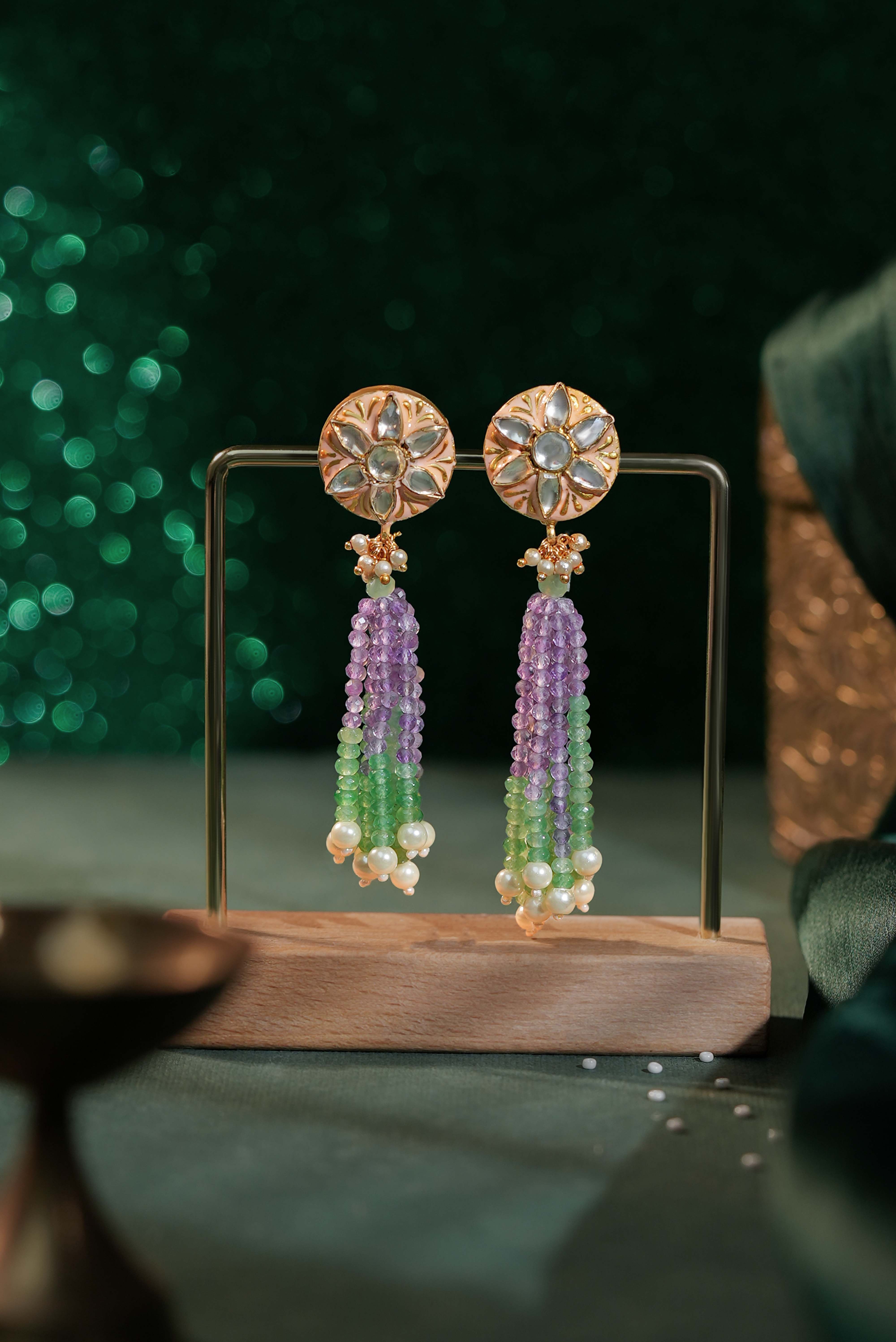 Mina work studs with Tassles