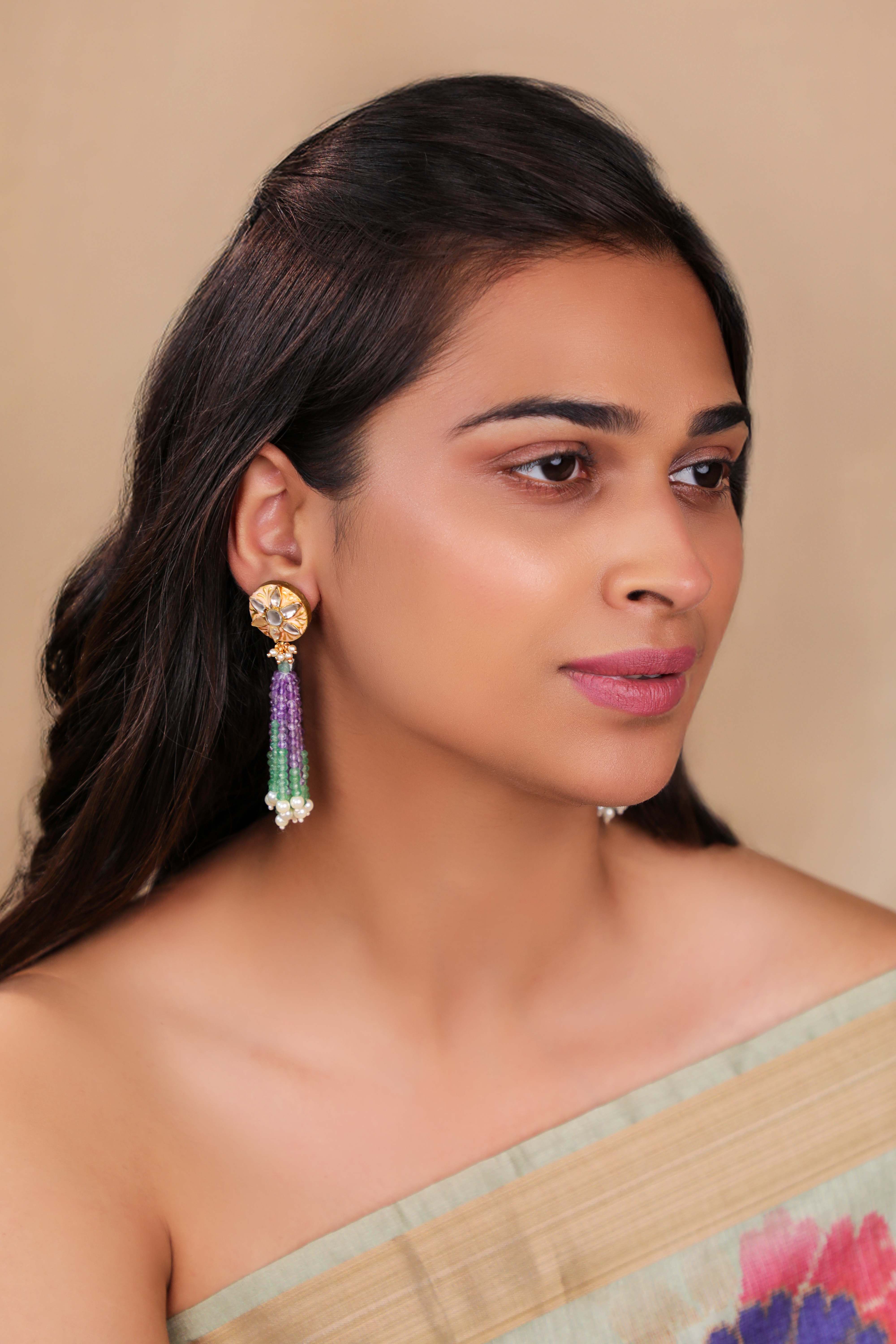 Mina work studs with Tassles