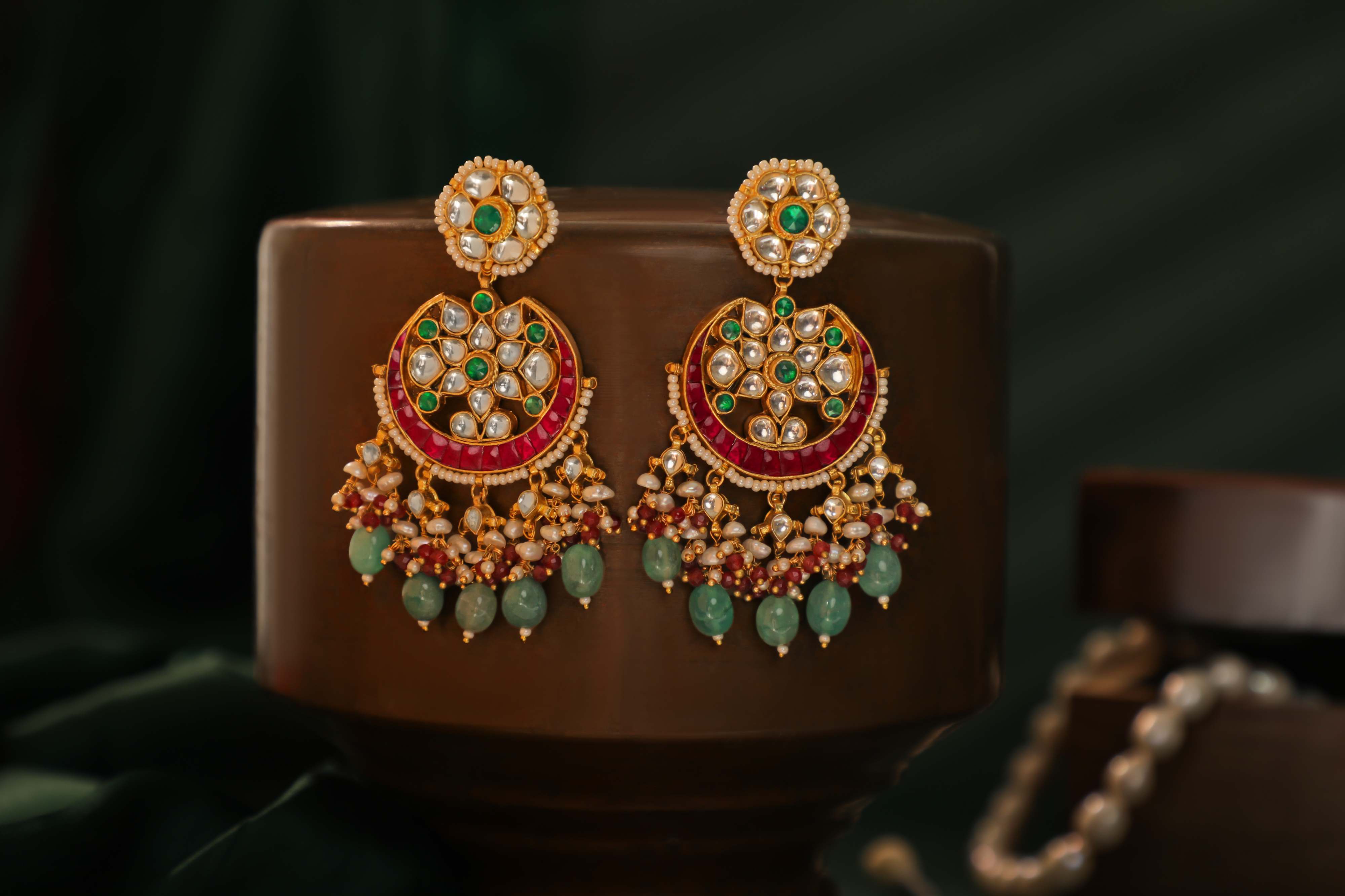 Ethnic chandbali earings
