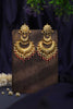 Mozonite earrings with pink drops