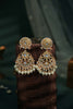 Statement chandbali earings with pearl drops