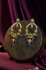 Desi Sabya style earings with multicolour beads